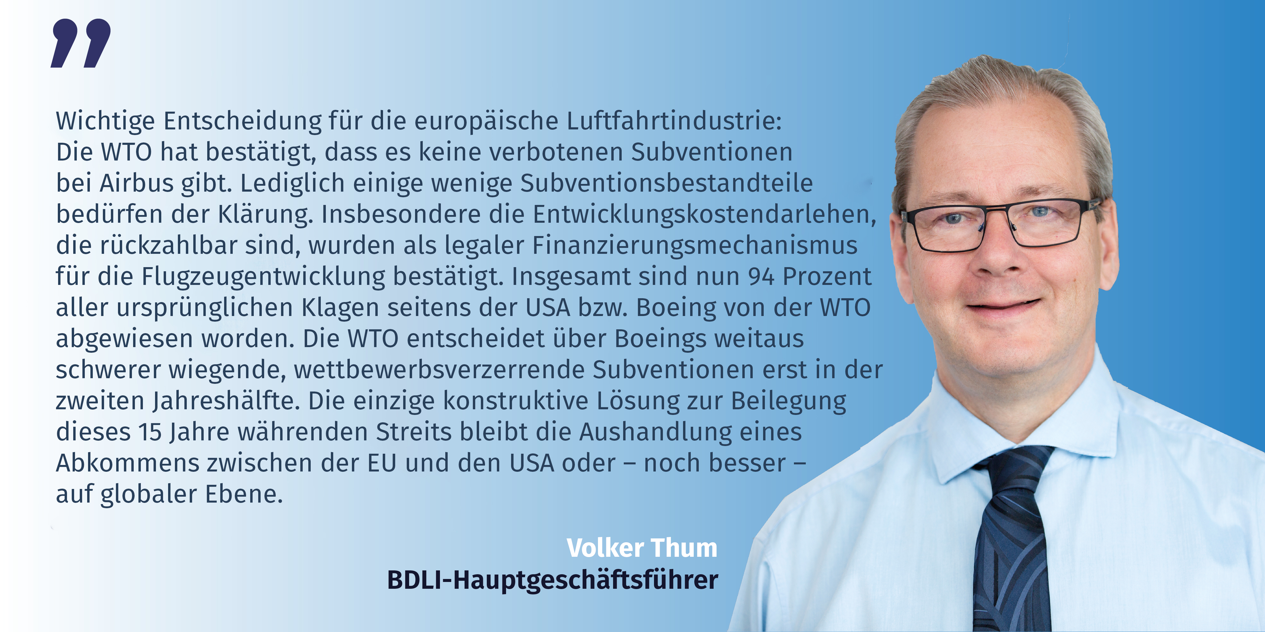 Volker Thum, BDLI-Hauptgeschäftsführer