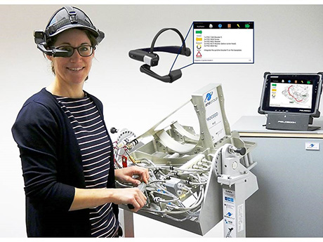 An einem Demonstrator, der einer Baugruppe der Ariane 5 Oberstufe ähnelt, können Mitarbeiter der Integration sowie an der Technologie Interessierte das elektronische Verfahren testen.