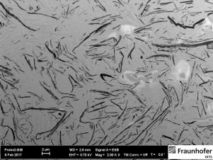 Verteilung der Graphen-Nanopartikel in der Klebstoffmatrix