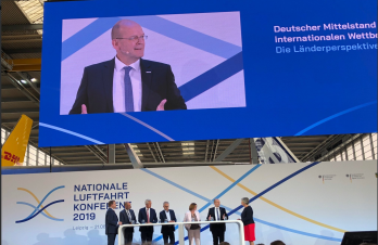 Arndt Schoenemann, BDLI-Vizepräsident Ausrüstung und Werkstoffe,  hebt die Bedeutung des Luftfahrtforschungsprogramms als unverzichtbaren Katalysator des Erfolges des Mittelstands aus Hochlohnland Deutschland im harten globalen Wettbewerb hervor.  