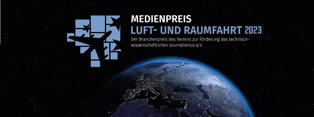 Medienpreis Luft- und Raumfahrt Logo und Erde