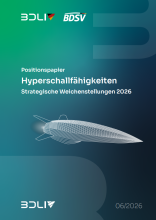 Cover des BDLI BDSV Positionspapier Hyperschall