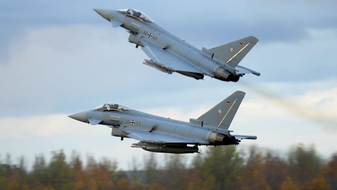 Der Eurofighter als europäisches Kooperationsprojekt bildet das Rückgrat mehrerer europäischer Luftwaffen (Copyright: Eurofighter )