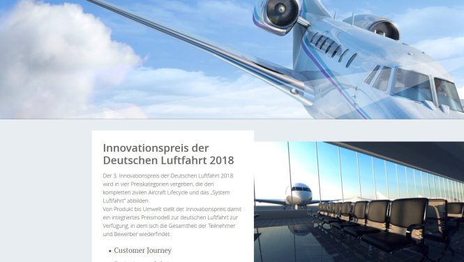 Starke Partner für den Innovationspreis der Deutschen Luftfahrt Starke Partner für den Innovationspreis der Deutschen Luftfahrt
