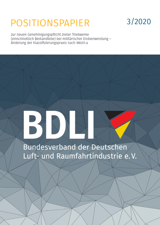 Position zur neuen Genehmigungspflicht ziviler Triebwerke