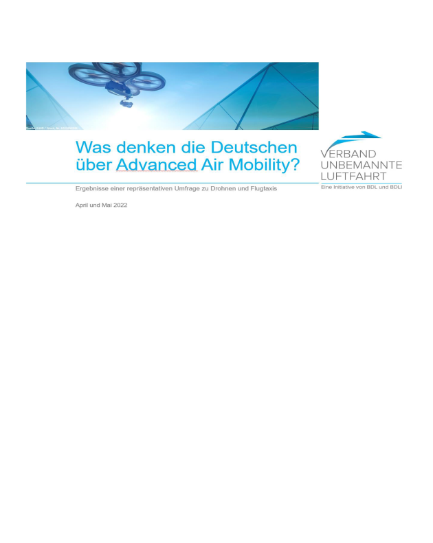 Verband Unbemannte Luftfahrt (VUL) legt aktualisierte Umfrage vor Verband Unbemannte Luftfahrt (VUL) legt aktualisierte Umfrage vor
