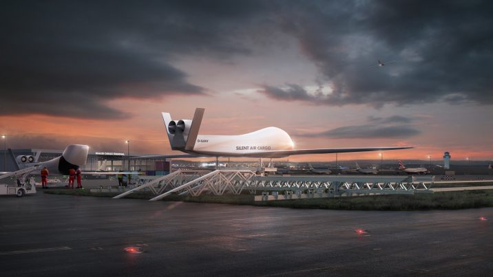 Die Fluggeräte können auf der neuartigen Startbahn auch bei stärkeren Winden abheben und landen. (Copyright: BloomRealities)