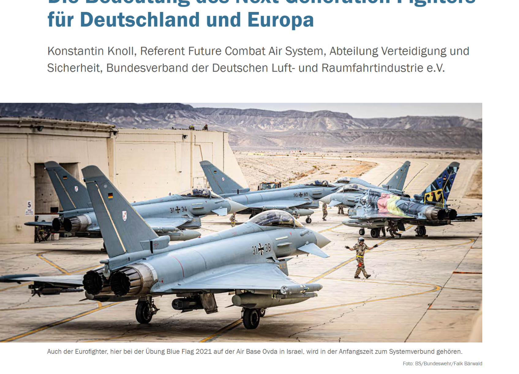 Die Bedeutung des Next Generation Fighters für Deutschland und Europa