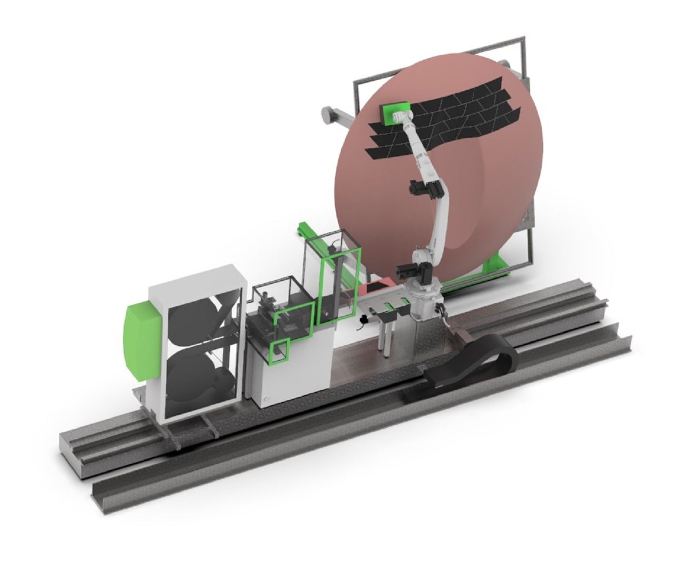 Mit der Fiber Patch Placement (FPP) Technologie  von Cevotec können kleinere und komplexe Bauteile per Roboter aus Karbonfaser hergestellt werden 